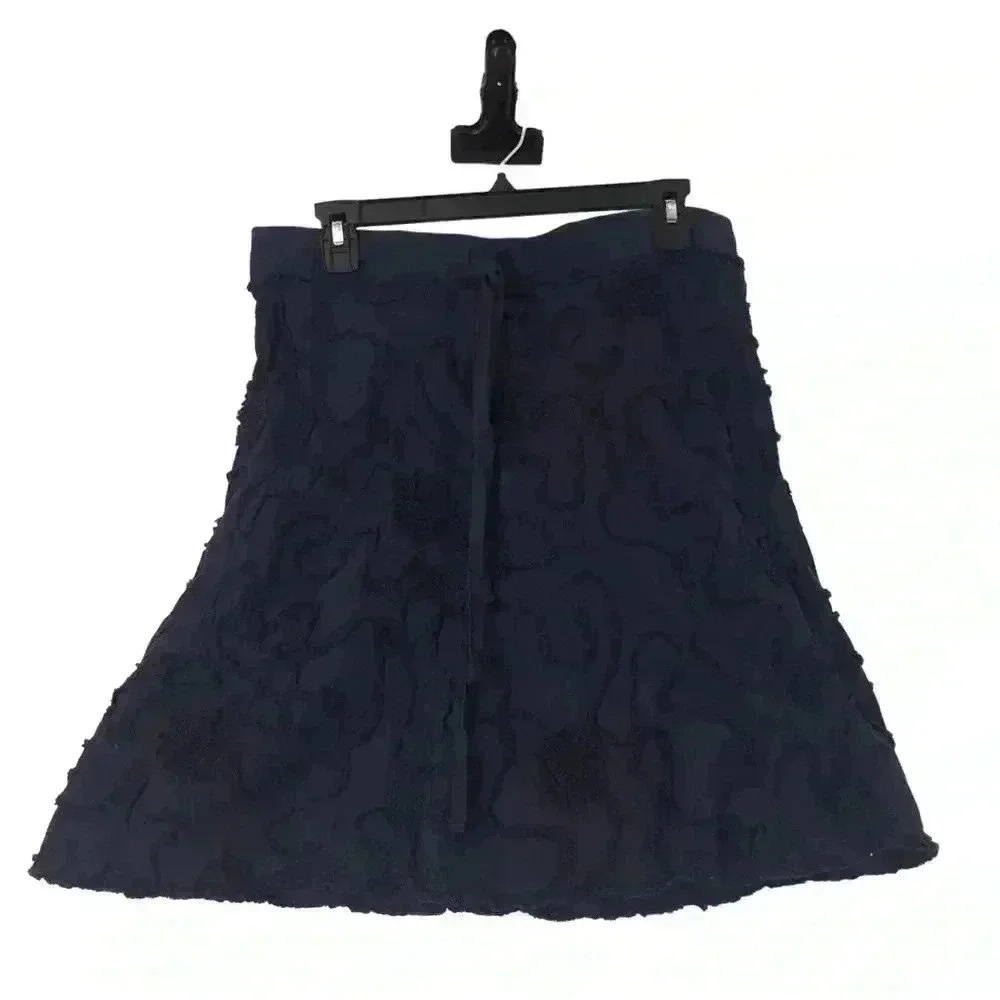 Max Studio Cotton A-Line Skirt Women’s M Knee Length Artsy Modest Drawstring - Picture 3 of 12